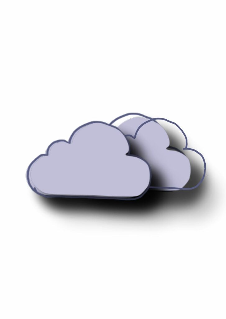 Illustration of an internet cloud