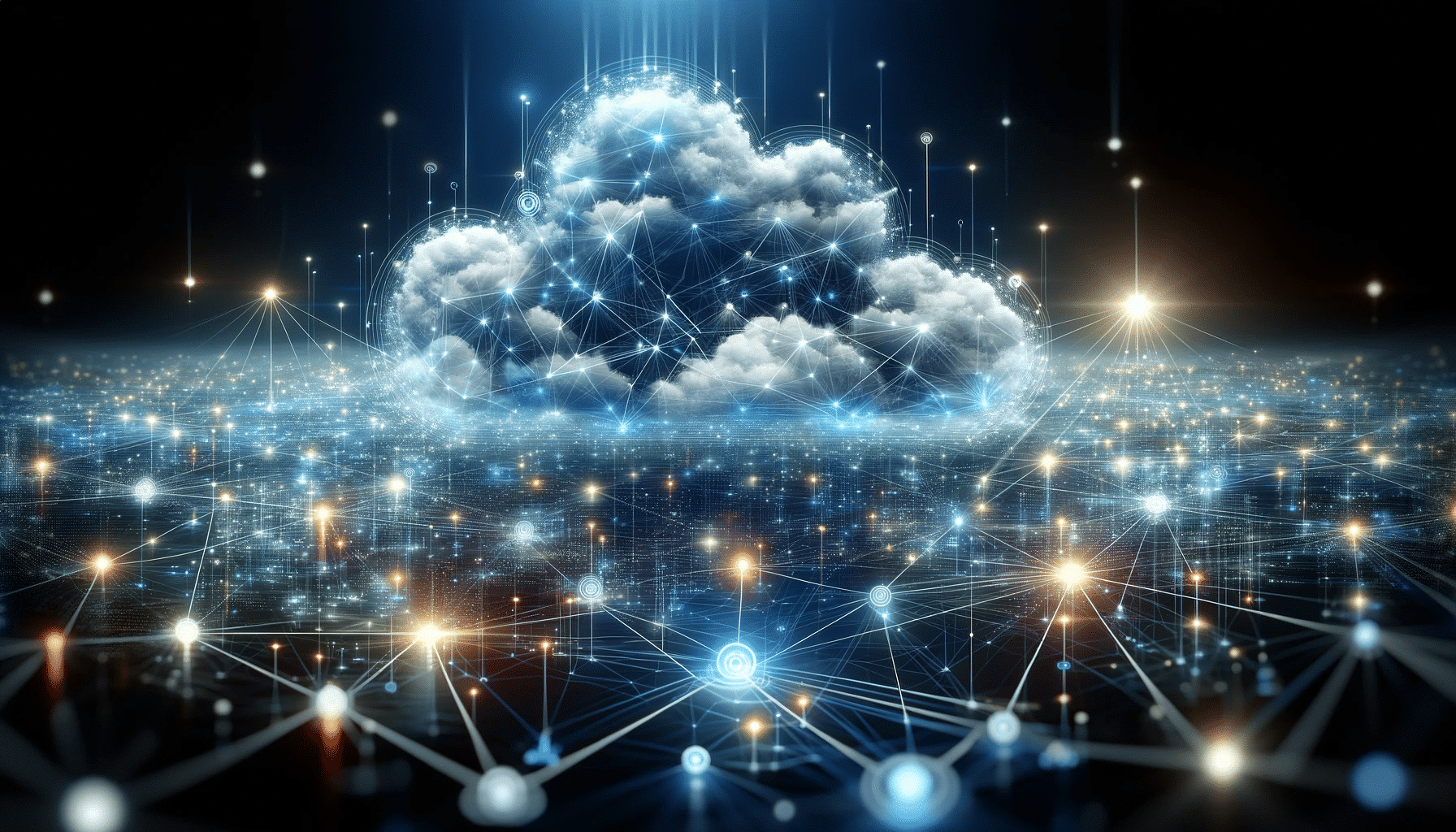 Abstract cloud computing representation