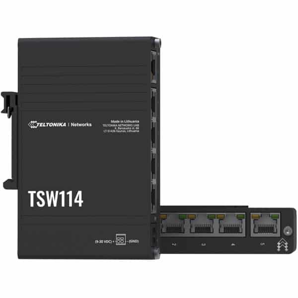 Conmutador Ethernet industrial no gestionado Teltonika TSW114.