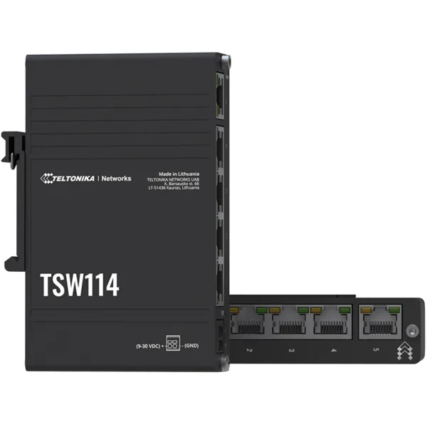 Промышленный неуправляемый Ethernet-коммутатор Teltonika TSW114.