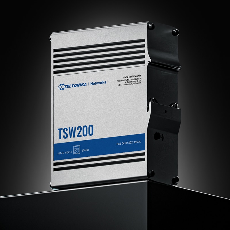 Conmutador de red TSW200 de Teltonika.